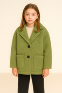 Kindermantel mit Doppeltaschen und Knöpfen