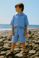 Kinder-Set aus Shorts und Hemd aus Leinen