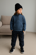 Kız ve Erkek Çocuk 3’lü Eşofman Takımı 3 İplik Şardonsuz – Sweatshirt, Eşofman Altı ve Bere