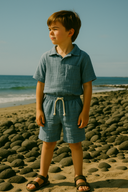 Çocuk Müslin Tişört Şort Takımı