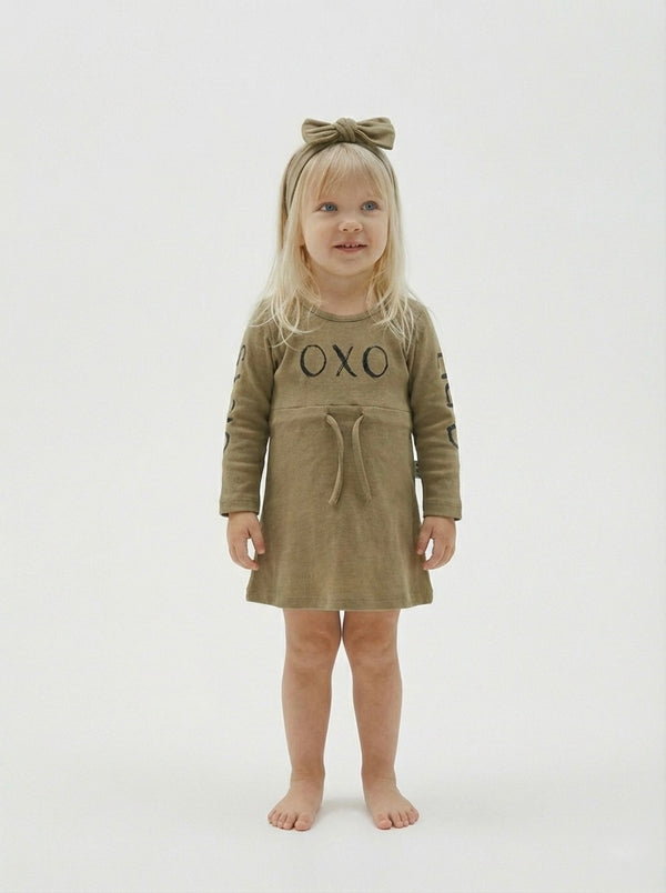 Babykleid und Haarband mit OXO-Print | RG Brand | 6 Monate–4 Jahre | RG225