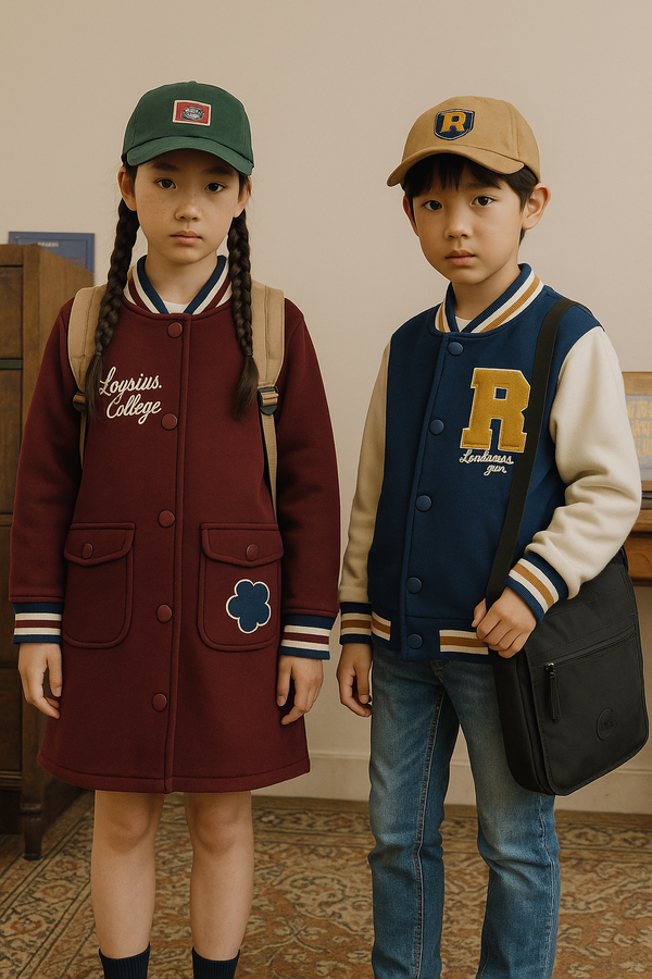 Collegejacke für Mädchen mit Druckknöpfen | 3–9 Jahre | RG Brand | RG1497