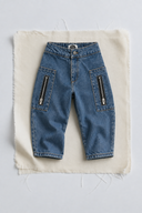 Çocuk Denim Pantolon | Bol Kesim Kargo Cepli | 3–9 Yaş | Kız & Erkek | Mavi, Kahverengi | RG1775