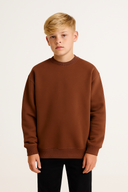 Genç Bisiklet Yaka Pamuklu Kazak 9-15 Yaş