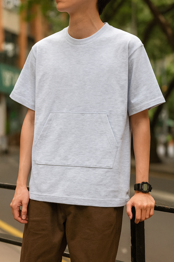 Baumwoll-T-Shirt mit Kängurutasche | 9–15 Jahre | RG Brand | RG3382