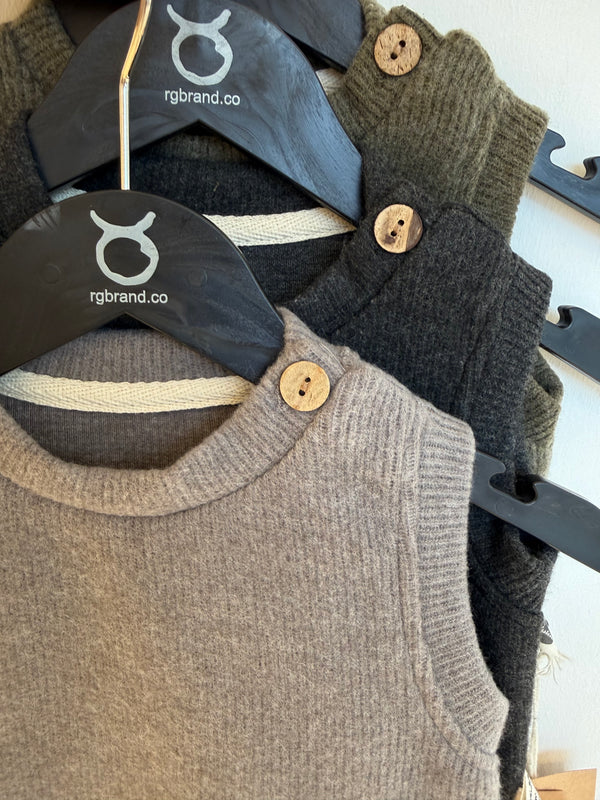 Bebek Selanik Triko Süveter | Düğmeli Omuz | 6 Ay–3 Yaş | Kız & Erkek | RG396