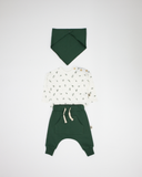 Bebek Doğal Kumaş Kanguru Model Cepli 3 Parça Set