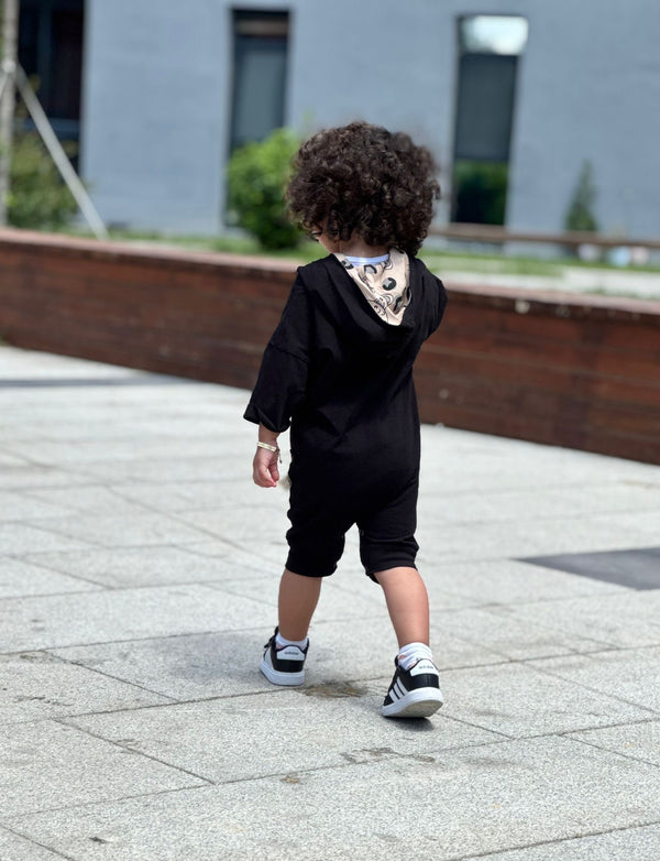 Bebek Unisex Organik Pamuklu Kapüşonlu Tulum | 6 Ay–4 Yaş | RG Brand | RG213