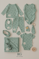 Yenidoğan Pamuk Doğal Baskılı 10'lu Set