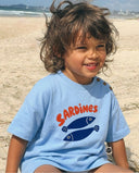 Bebek T-shirt | Sardunya Baskılı | 6 Ay–3 Yaş | Yeşil & Mavi | %100 Pamuk Yazlık | RG390