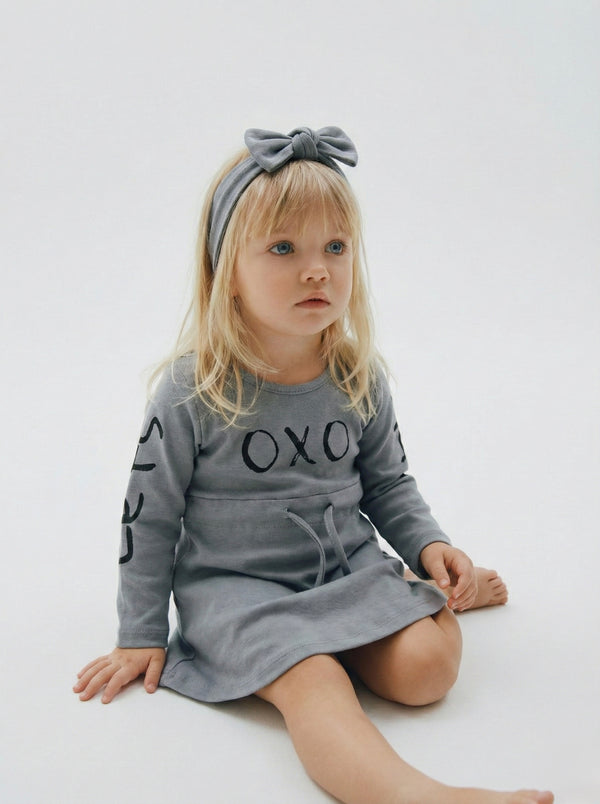 Babykleid und Haarband mit OXO-Print | RG Brand | 6 Monate–4 Jahre | RG225