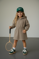 Kız Çocuk Kapüşonlu Elbise 3-9 Yaş