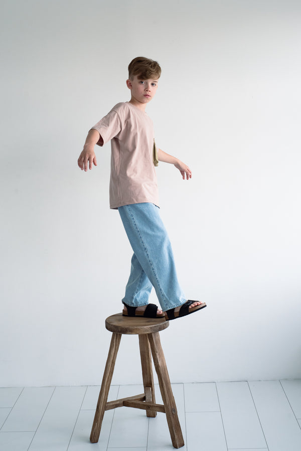 Weite Hose für Mädchen und Jungen | 9–15 Jahre | Blau, Schwarz und Grau | Bequeme Kinderhose | RG3399