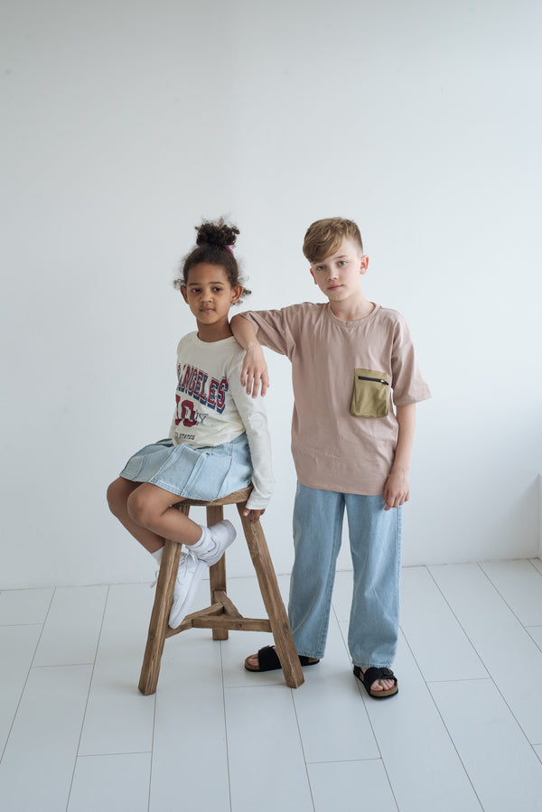 Weite Hose für Mädchen und Jungen | 9–15 Jahre | Blau, Schwarz und Grau | Bequeme Kinderhose | RG3399