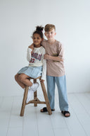 Loose-Fit Trousers for Junior Girls and Boys | 9–15 Years | Blue, Black and Grey | Relaxed-Fit Kids’ Trousers | RG3399