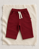 Bebek Cepli Pantolon | 3 İp Pamuk | 6 Ay–4 Yaş | Kız & Erkek | Bordo & Siyah| RG404