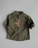 Boys' Mandarin Collar Shirt – 3-9 Years 100% Cotton Long Sleeved | RG1569