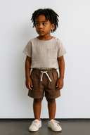 Müslin Bebek Takımı | Gömlek & Pantolon 2’li Set