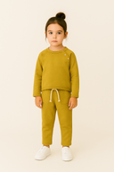 Çocuk Omuz Düğme Detaylı Eşofman Takımı