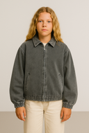 Genç Beli ve kolları Lastikli Mont