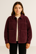 Çocuk Kadife Cepli Ceket & Mont