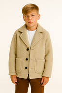 Genç Ceket Yaka Düğmeli Kaban