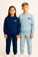 Çocuk Bisiklet Yaka Bağcık Detaylı Eşofman Takımı