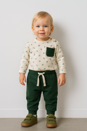 Bebek Doğal Baskılı 2 Parçalı Eşofman