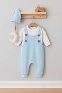 Bebek Tulumu Tişört ve Bere Seti