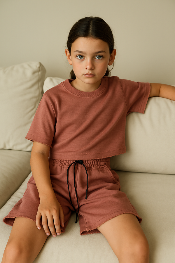 Baumwoll-Oberteil-und-Hosen-Set für Mädchen | RG Brand | 9–15 Jahre | RG3286