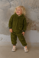 Bebek Sıcak Tutan Kapüşonlu Kulak Detaylı Kışlık Eşofman Takımı