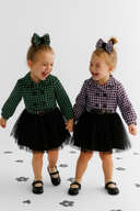 Çocuk Pamuk Baskılı Kumaş Fırfırlı Elbise ve Saç Bandı