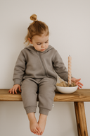 Bebek Fermuarlı Kapüşonlu Tulum