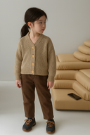 Çocuk V Yaka Triko Hırka 3-9 Yaş