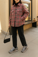 Genç Unisex Kışlık Oduncu Kareli Gömlek