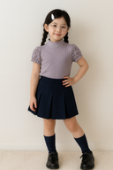 Tülü Kollu Yarım Yaka Çocuk Tişört | 4–12 Yaş | RG Brand | RG453