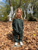 Çocuk Omuz Düğme Detaylı Eşofman Takımı