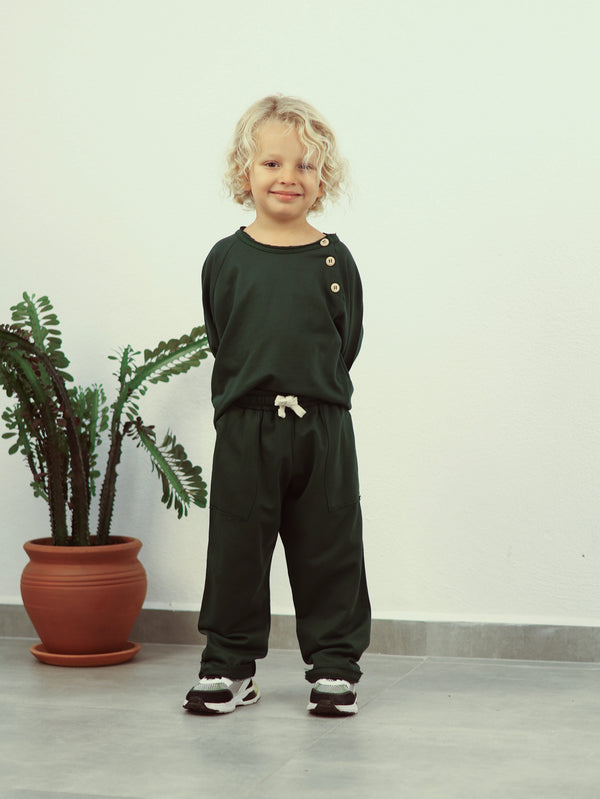 Kinder-Trainingsanzug mit Schulterknöpfen | 3–9 Jahre | RG Brand | RG1524