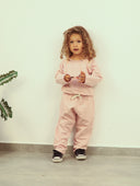 Çocuk Omuz Düğme Detaylı Eşofman Takımı