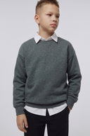 Young Kids Crew Neck Knit Sweater Old Money Girls & Boys Years 9–15 | Black | RG3364