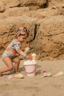 Baby Ruffled Long-Sleeved Swimsuit and Hair Clip | 6 Months–4 Years | RG Brand | RG337