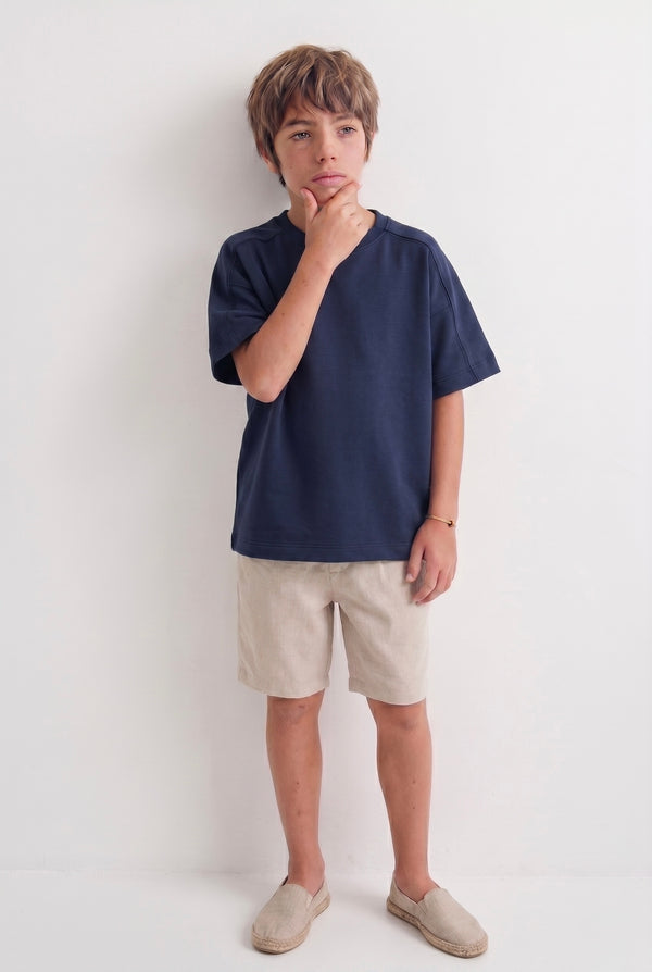 Teen Boys' Oversized Basic T-Shirt | 100% Cotton | Ages 9–15 | Relaxed Fit | RG3726