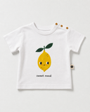 Bebek T-shirt | 6 Ay – 3 Yaş | Ekru & Mavi | Limon Baskı | %100 Pamuk Yazlık | RG386