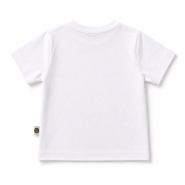 Bebek T-shirt | 6 Ay – 3 Yaş | Ekru & Kahve | Armut Baskı | %100 Pamuk Yazlık | RG388