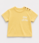 Bebek T-shirt | 6 Ay – 3 Yaş | SARI & Mavi | OH CRAB Baskı | %100 Pamuk Yazlık | RG391