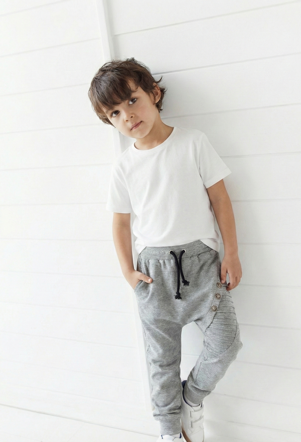 Çocuk Unisex Düğme Detaylı Konfor Eşofman| RG Brand | 3–9 Yaş | RG1144