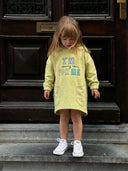 Günlük Penye Kız Çocuk Elbisesi | Çift Cepli, %100 Pamuk | Rahat Kesim, 4 Mevsim | 3-9 Yaş | RG1405