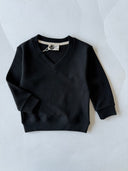 Çocuk V Yaka Triko Yaka Selaniik Kumaş Sweat