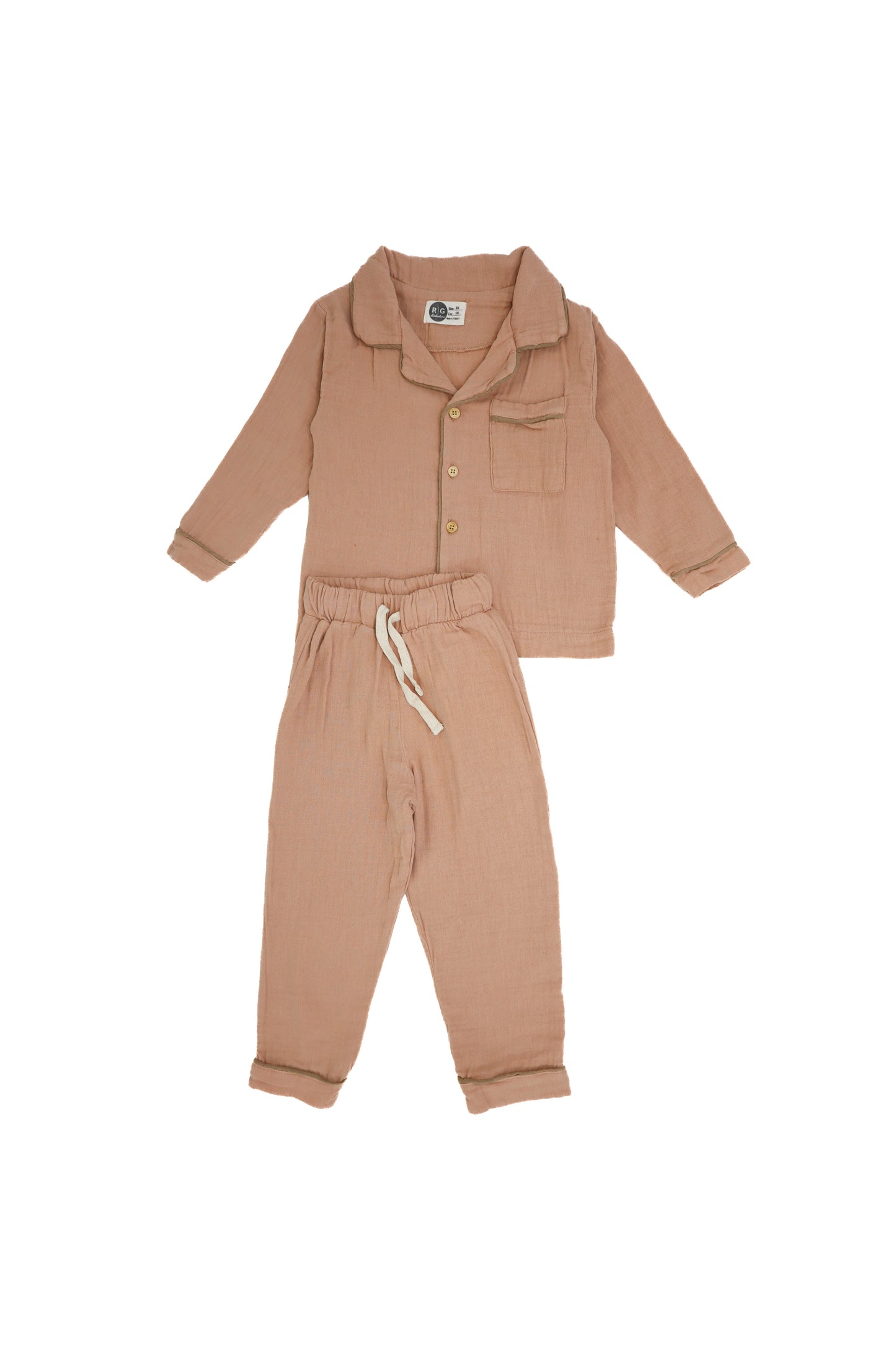 Chıldren's 100% Muslın Pajama Set  