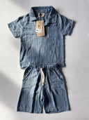 T-Shirt-Shorts-Set aus Musselin für Kinder